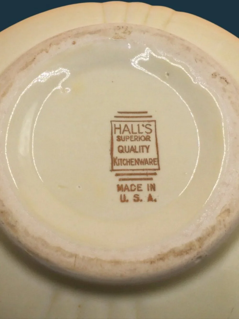 Vintage Hall China Red Poppy Platinum Ring Radiance Mixing Bowl  7.5